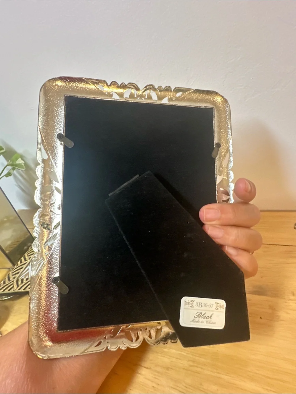 Belle Maison Silver and Black Ornate Picture Frame